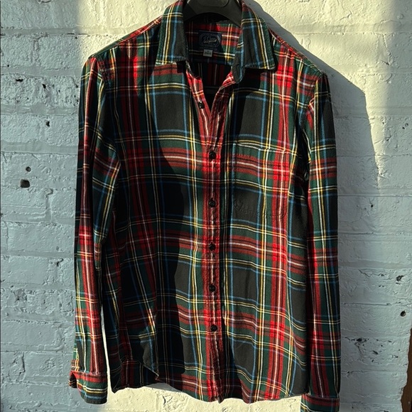 J. Crew Tops - J. Crew Red and Green Plaid Button Down Shirt